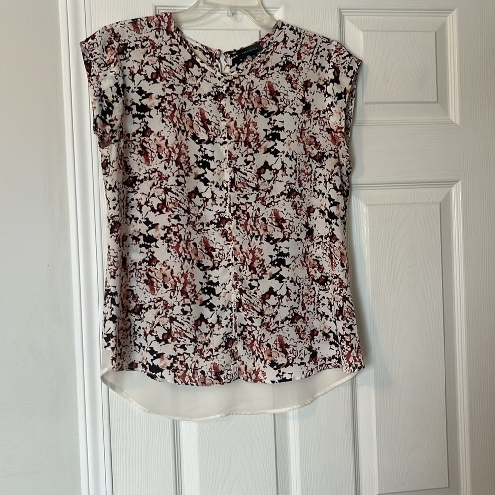 The Limited Abstract Print Blouse - Black, Brown, Cream